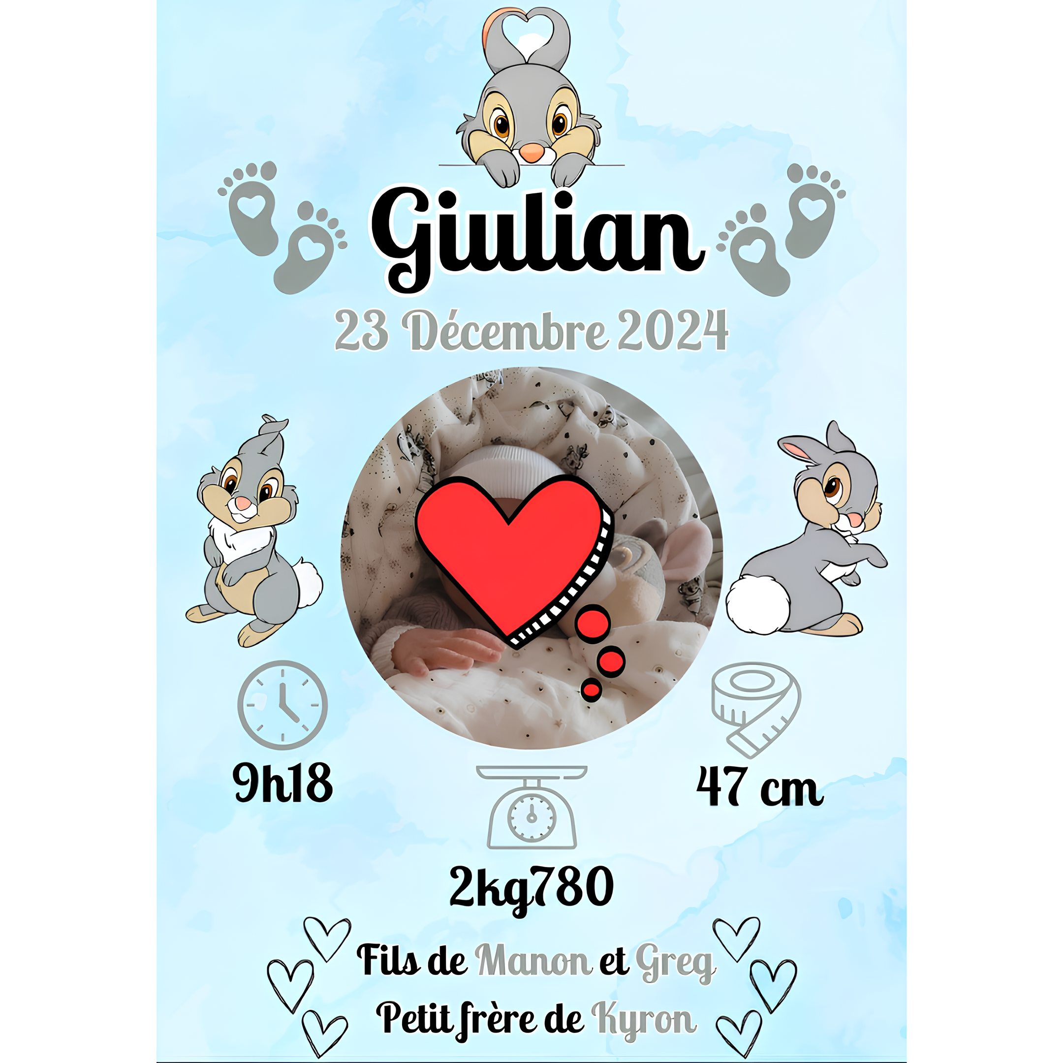 Souhaitons la bienvenue à bébé
